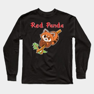 Red Panda cute cartoon Long Sleeve T-Shirt